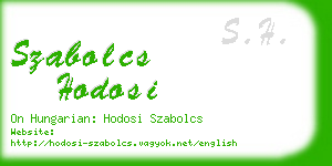 szabolcs hodosi business card